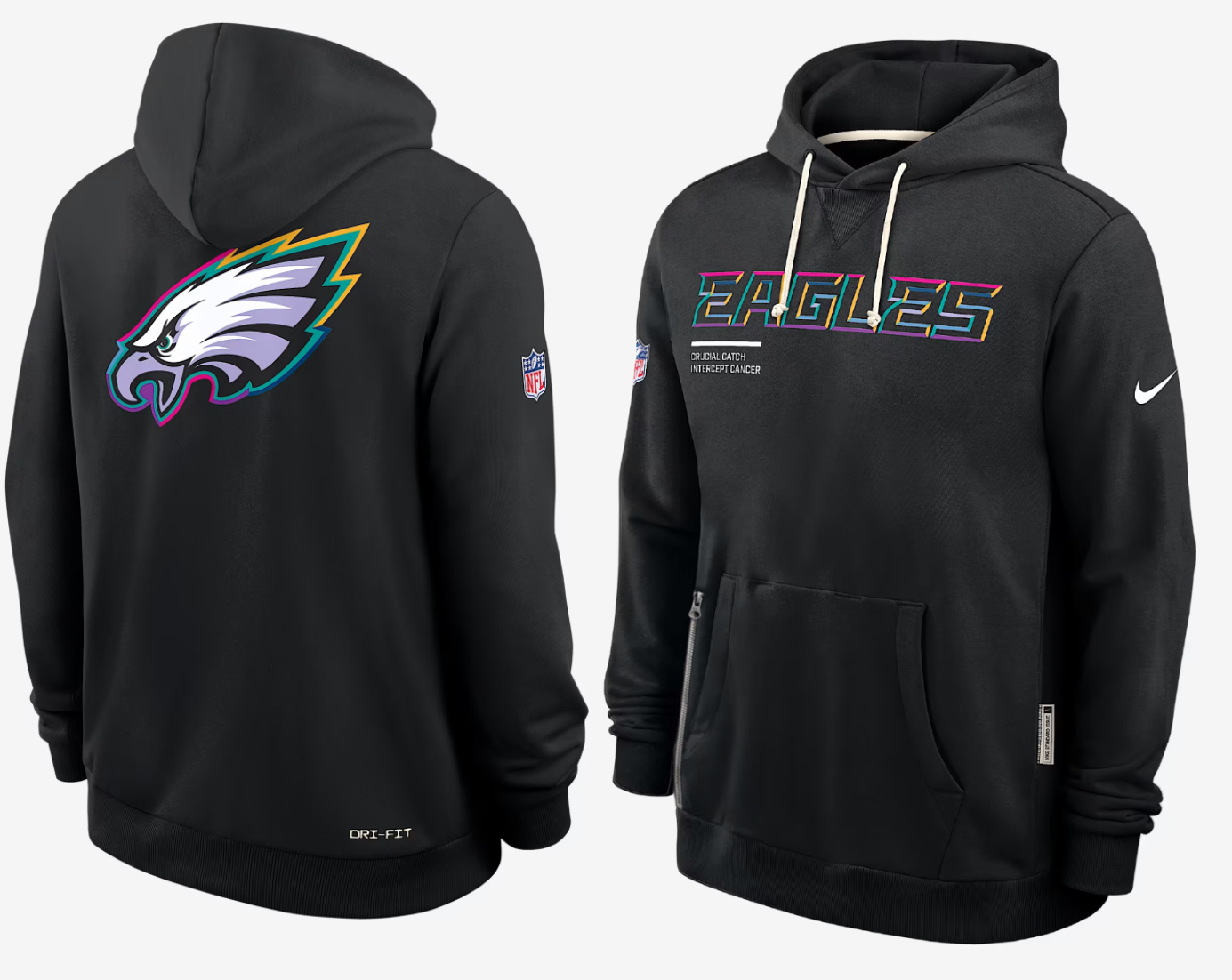 Men Philadelphia Eagles  black 2025 Nike NFL hoodie->nfl t-shirts->Sports Accessory